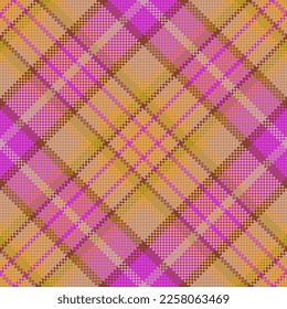 Vector seamless texture. Background tartan plaid. Fabric check textile pattern in yellow and orange colors.