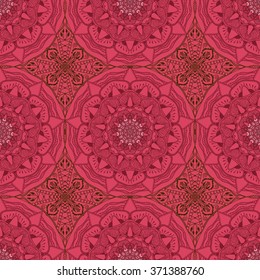 Vector seamless texture. Beautiful colored pattern for design and fashion with decorative elements. Ethnic oriental motifs