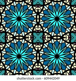 Vector seamless texture. Beautiful  pattern for design and fashion with decorative elements. Portuguese tiles, 