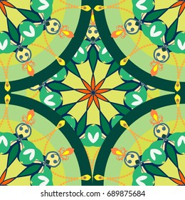 Vector seamless texture. Beautiful  pattern for design and fashion with decorative elements. Portuguese tiles, 