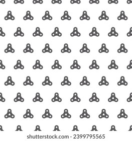 Vector seamless texture bike chain triangle. Isolated on white background