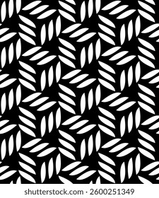 Vector seamless texture. Black and white abstract pattern. 