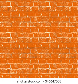 Vector seamless texture of brick wall