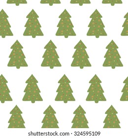 Vector seamless texture with christmas tree. Seamless pattern for web design, wallpaper, wrapper, textile