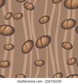 Vector seamless texture with coffee beams.