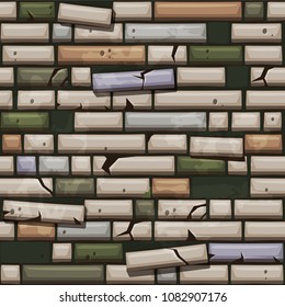 Vector seamless texture colored old stone wall