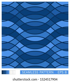 Vector seamless texture. Colored stained glass window. Pattern from wavy interlacing lines. 