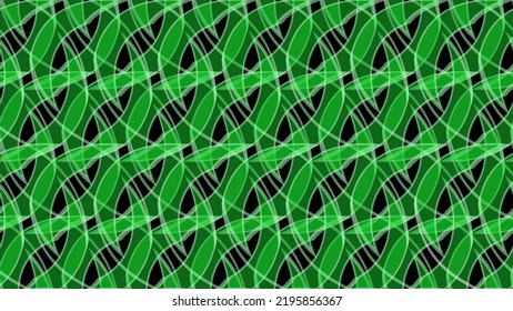 Una textura vectorial, sin costura, que consiste en formas verdes y en forma de hoz.