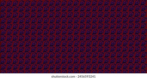 A vector, seamless texture consisting of sickle-shaped, red and pink shapes.