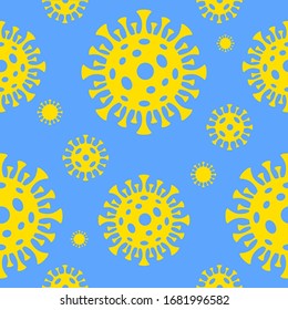 Vector seamless texture coronavirus concept . Modern abstract background. Virus texture