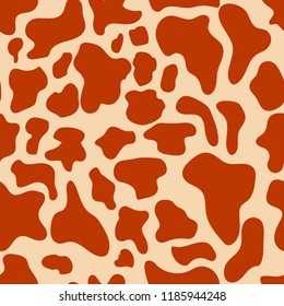 Vector seamless texture. Cow spots. Trendy background.