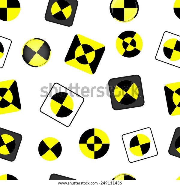 Vector. Seamless texture of\
crash test sign. Applied for textiles, for car stickers, website\
background.