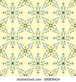 Vector seamless texture for design and fashion with decorative elements.