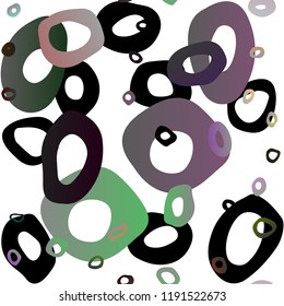 vector seamless texture with disks. Modern abstract illustration with colorful water drops. Design for textile, fabric, wallpapers.