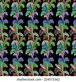 Vector seamless texture with doodles. Endless background. Ethnic seamless pattern. Vector backdrop. Bright pattern. Summer template. Use for wallpaper,pattern fills, web page background
