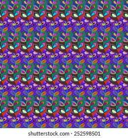 Vector seamless texture with doodles. Endless background. Ethnic seamless pattern. Vector backdrop. Bright pattern. Summer template. Use for wallpaper,pattern fills, web page background