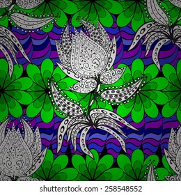 Vector seamless texture with doodles. Endless background. Ethnic seamless pattern. Vector backdrop. Bright pattern. Summer template. Use for wallpaper,pattern fills, web page background