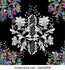 Vector seamless texture with doodles. Endless background. Ethnic seamless pattern. Vector backdrop. Bright pattern. Summer template. Use for wallpaper,pattern fills, web page background