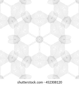 Vector Seamless Texture. Element for Design. Ornamental Backdrop. Pattern Fill. Ornate Floral Decor for Wallpaper. Traditional Decor on White Background