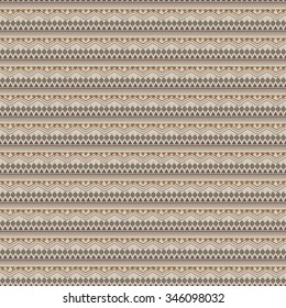 Vector seamless texture. Ethnic tribal striped pattern. Aztec ornamental style. Ethno native american indian ornaments