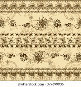 Vector Seamless Texture Floral Ornament Indian Stock Vector (Royalty ...