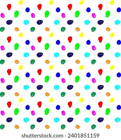 Vector seamless texture in the form of colorful doodles on a white background
