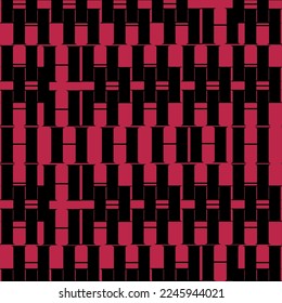 Vector seamless texture with geometric ornament on trendy isolated background in magenta viva color