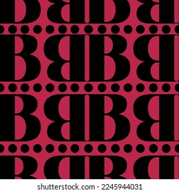 Vector seamless texture with geometric ornament on trendy isolated background in magenta viva color