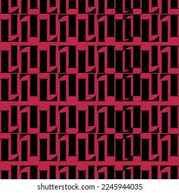Textura vectorial sin fisuras con ornamento geométrico sobre fondo aislado de moda en color viva magenta