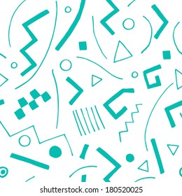 Vector seamless texture with geometrical shapes. Endless  white background. Vector backdrop. Use for wallpaper, pattern fills, web page background.