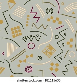 Vector seamless texture with geometrical shapes. Use for wallpaper, pattern fills, web page background.