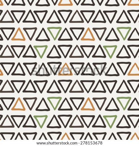 Vector seamless texture of hand-painted triangles