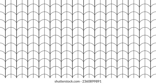 Vector seamless texture. Illustration of geometric tile pattern offers a modern linear concept for a digital backdrop. Printable and editable monochrome pattern.