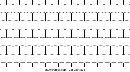 Vector seamless texture. Illustration of geometric tile pattern offers a modern linear concept for a digital backdrop. Printable and editable monochrome pattern.