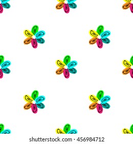vector seamless texture with the image of a flower
