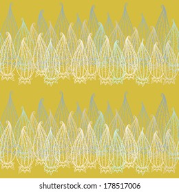 Vector seamless texture with lace. Compound seamless spring pattern. Endless background.  Vector backdrop.  