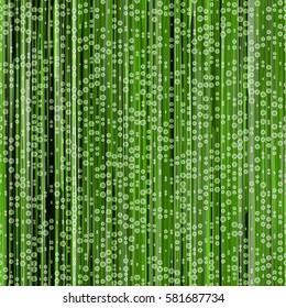 Vector seamless texture. Like plant pattern closeup. Abstract green background