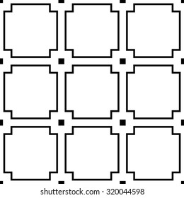 Vector seamless texture of lines and geometric shapes.