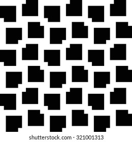 Vector seamless texture of lines and geometric shapes.