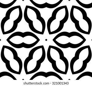 Vector seamless texture of lines and geometric shapes.