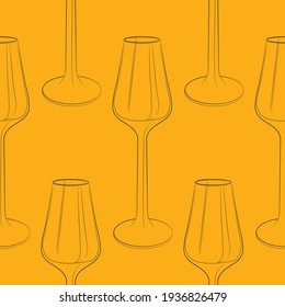 textura sin costura vectorial con lentes de licor sobre fondo dorado