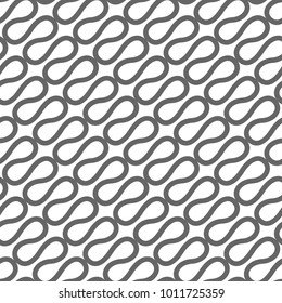 Vector seamless texture. Modern abstract background. Repeating monochrome pattern with figures of curved lines.