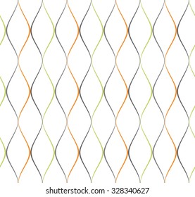 Vector seamless texture. Modern abstract background. Repeating pattern of wavy lines in different colors.