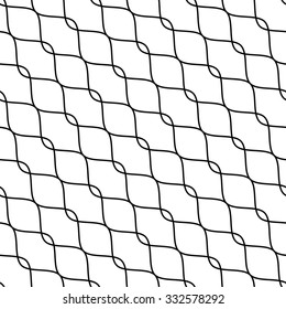 Vector seamless texture. Modern abstract background. A grid of wavy lines arranged diagonally.