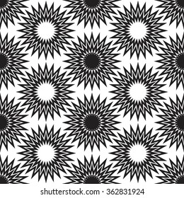 Vector seamless texture. Modern abstract background. Monochrome ethnic pattern with fantastic figures.