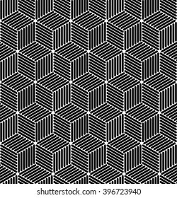Vector seamless texture. Modern abstract background. Repeated monochrome pattern of blocks.