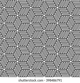 Vector seamless texture. Modern abstract background. Repeated monochrome pattern of blocks.