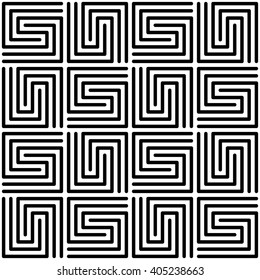 Vector seamless texture. Modern abstract background. Monochrome pattern of repeating shapes.