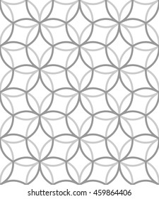 Vector seamless texture. Modern abstract background. Repeating geometric pattern with overlapping circles.