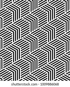 Vector seamless texture. Modern geometric background. Monochrome repeating pattern with broken lines.